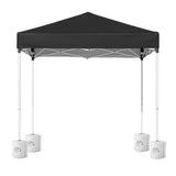 Instahut Gazebo 2x2m Outdoor Patio Garden Marquee Shade w/ Base Pods Black - Side View