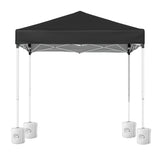 Instahut Gazebo 2x2m Outdoor Patio Garden Marquee Shade w/ Base Pods Black - Side View