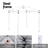 Instahut Gazebo 2x2m Outdoor Patio Garden Marquee Shade w/ Base Pods Black - Rear View