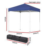 Instahut Gazebo 2x2m Outdoor Patio Garden Marquee Shade Blue - Front View