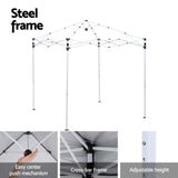 Instahut Gazebo 2x2m Outdoor Patio Garden Marquee Shade Grey - Rear View