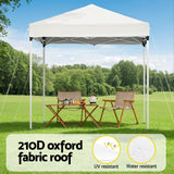 Instahut Gazebo 2x2m Outdoor Patio Garden Marquee Shade White - Top-Down View