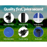 Instahut Gazebo Pop Up 3x3m w/Base Podx4 Marquee Folding Outdoor Wedding Camping Tent Shade Canopy Blue - Rear View