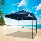 Instahut Gazebo Pop Up Marquee 3x3m Folding Tent Wedding Outdoor Camping Canopy Gazebos Shade Navy - Close-Up Angle