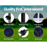 Instahut Gazebo Pop Up 3x3m w/Base Podx4 Marquee Folding Outdoor Wedding Camping Tent Shade Canopy Navy - 45-Degree Angle