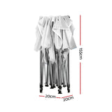 Instahut Gazebo Pop Up 3x3m w/Base Podx4 Marquee Folding Outdoor Wedding Camping Tent Shade Canopy White - Side View