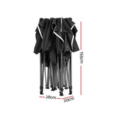 Instahut Gazebo Pop Up Marquee 3x4.5 Folding 500D Wedding Tent Base Pod Black - Side View