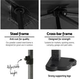 Instahut Gazebo Pop Up Marquee 3x4.5 Folding 500D Wedding Tent Base Pod Black - 45-Degree Angle