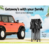 Instahut Gazebo Pop Up Marquee 3x4.5m Folding Tent Camping 500D Oxford Navy - Rear View