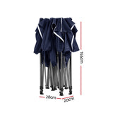 Instahut Gazebo Pop Up 3x4.5m w/Base Podx4 Marquee Folding Outdoor Wedding Camping Tent Shade Canopy Navy - Side View