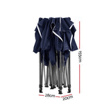 Instahut Gazebo Pop Up 3x4.5m w/Base Podx4 Marquee Folding Outdoor Wedding Camping Tent Shade Canopy Navy - Top-Down View