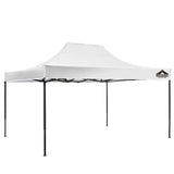 Instahut Gazebo Pop Up Marquee 3x4.5 Folding Tent 500D Oxford Fabric White - Low Angle