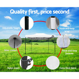 Instahut Gazebo Pop Up Marquee 3x4.5 Folding Tent 500D Oxford Fabric White - Rear View