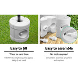 Instahut Gazebo Base Pod Kit Pop Up Marquee Set Outdoor Wedding Tent Canopy Leg 4 pcs - Top-Down View