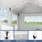 Instahut Gazebo 3x6m Pop Up Marquee Wedding Party Outdoor Camping Canopy Grey - Rear View