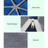 Instahut Gazebo?2x2m Marquee Wedding Party Tent Outdoor Camping Mesh Wall Canopy Shade Gazebos Navy - Rear View