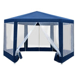 Instahut Gazebo?2x2m Marquee Wedding Party Tent Outdoor Camping Mesh Wall Canopy Shade Gazebos Navy - Close-Up Angle
