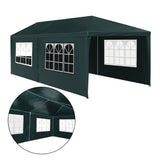 Instahut Gazebo 3x6m Marquee Wedding Party Tent Outdoor Camping Side Wall Canopy 4 Panel Green - Side View