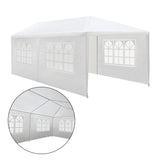 Instahut Gazebo 3x6m Marquee Wedding Party Tent Outdoor Camping Side Wall Canopy 4 Panel White - Side View