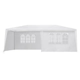 Instahut Gazebo 3x6m Marquee Wedding Party Tent Outdoor Camping Side Wall Canopy 6 Panel White - Side View