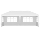 Instahut Gazebo Pop Up Marquee 3x6m Wedding Party Outdoor Camping Tent Canopy Side Wall White - Side View