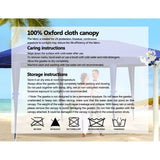Instahut Gazebo 3x9m Marquee Wedding Party Tent Outdoor Camping Side Wall Canopy 8 Panel Blue - Rear View