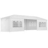 Instahut Gazebo 3x9m Marquee Wedding Party Tent Outdoor Camping Side Wall Canopy 8 Panel White - Close-Up Angle