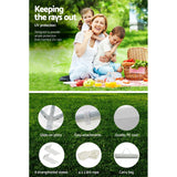 Instahut Gazebo 3x3m Wedding Party Marquee Tent Outdoor Event Camping Canopy Shade White - Rear View