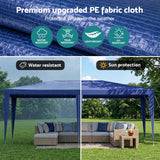 Instahut Gazebo 3x6m Wedding Party Marquee Tent Outdoor Event Camping Canopy Shade Blue - Rear View