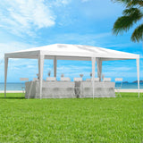 Instahut Gazebo 3x6m Wedding Party Marquee Tent Outdoor Event Camping Canopy Shade White - Close-Up Angle