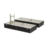 Livsip 2x Garden Bed 210x90x30cm LED Plant Stand Box Galvanise - 45-Degree Angle