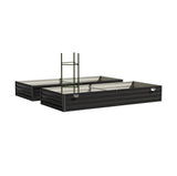 Livsip 4x Garden Bed 210x90x30cm LED Plant Stand Box Galvanise