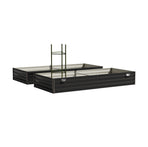 Livsip 4x Garden Bed 210x90x30cm LED Plant Stand Box Galvanise
