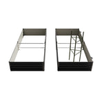 Livsip 4x Garden Bed 210x90x30cm LED Plant Stand Box Galvanise
