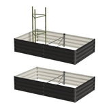 Livsip Garden Bed 290x90x30cm Planter Stand Box Galvanise