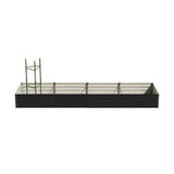 Livsip Garden Bed 290x90x30cm Planter Stand Box Galvanise - Front View