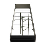 Livsip 2x Garden Bed 290x90x30cm Planter Stand Box Galvanise