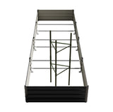Livsip 2x Garden Bed 290x90x30cm Planter Stand Box Galvanise - Side View