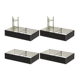 Livsip 2x Garden Bed 290x90x30cm Planter Stand Box Galvanise - 45-Degree Angle