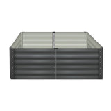 Livsip Garden Raised Bed x2 Galvanised Steel 120x80x45CM - Front View