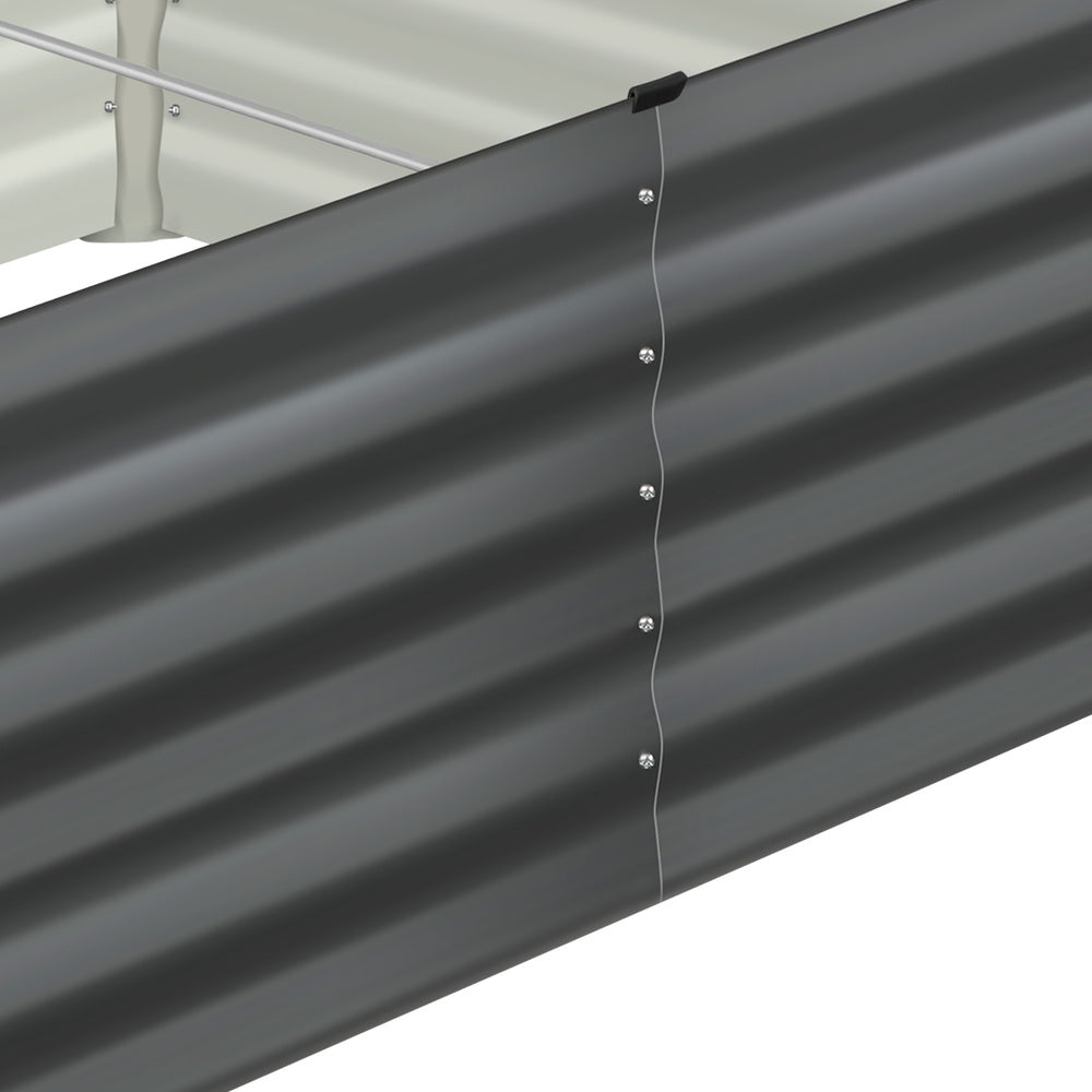 Livsip Garden Raised Bed x2 Galvanised Steel 120x80x45CM