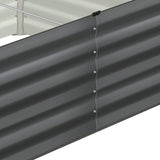 Livsip Garden Raised Bed x2 Galvanised Steel 120x80x45CM - Rear View