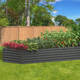 Livsip Garden Bed 160x80x45CM Galvanised Steel 2PCS - Side View