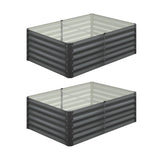 Livsip Garden Bed 160x80x45CM Galvanised Steel 2PCS