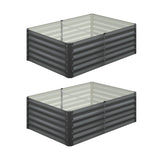 Livsip 160x80x45cm Garden Bed Galvanised Steel 4pcs