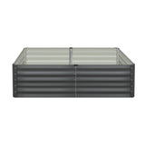 Livsip 160x80x45cm Garden Bed Galvanised Steel 4pcs - Side View