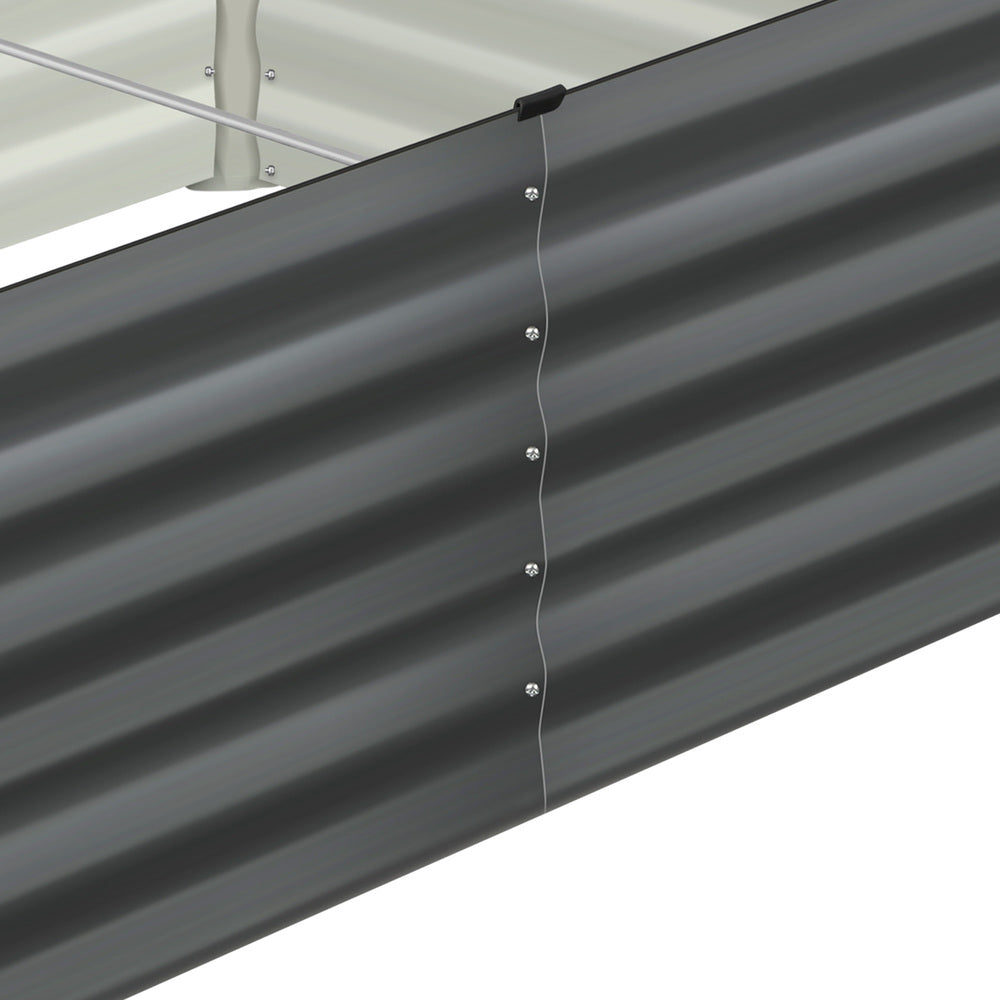 Livsip Garden Bed 160x80x45CM Galvanised Steel 2PCS