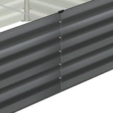 Livsip 160x80x45cm Garden Bed Galvanised Steel 4pcs - Close-Up Angle