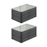 Livsip 120x80x73cm Garden Bed Galvanised Steel 4pcs