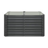 Livsip Garden Bed x 2 Galvanised Steel 120x80x73CM - Top-Down View